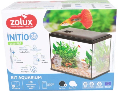 Kit aquarium 18 litres Initio 35 (Noir)