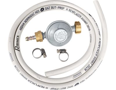 Kit gaz butane détendeur + tuyau souple