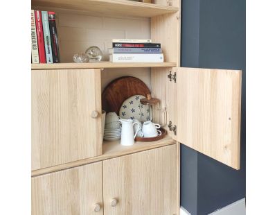 Kit de portes en pin massif pour étagères Gala (Pour étagères Gala de 49.6 cm de large)