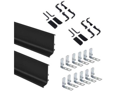 Kit de 2 profils supérieurs en aluminium pour meubles de cuisine Gola