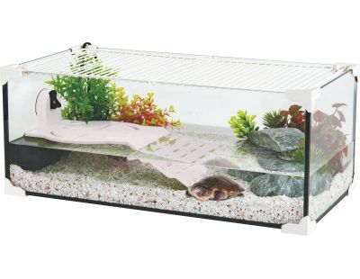 Kit terrarium tortue aquatique Karapas Pro (Blanc)