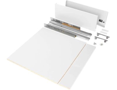 Kit tiroir blanc pour cuisine et salle de bain Vertex (Pour module de 45 cm - hauteur de 17.8 cm)