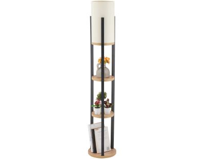 Lampadaire Circle Nora (Noir et beige)