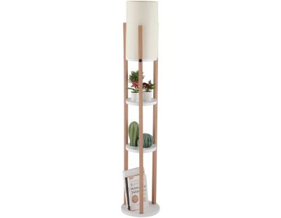 Lampadaire Circle Nora (Blanc et beige)