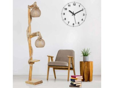 Lampadaire en bois et jute  Arboretum
