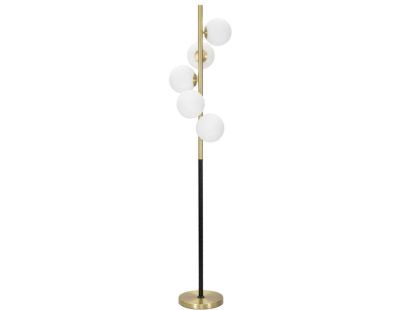 Lampadaire en métal noir et doré Glamy 30 x 160 cm