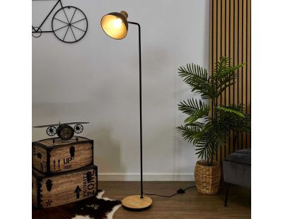 Lampadaire en métal noir 145 cm