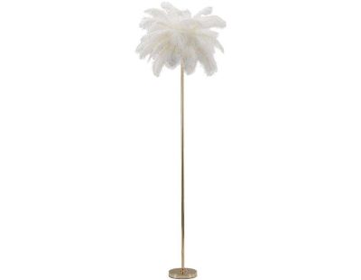 Lampadaire en métal et plastique Palm 55 x 160 cm (Blanc)