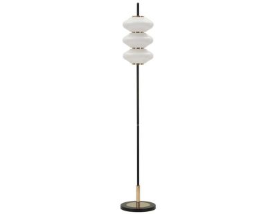 Lampadaire en métal et verre 30 x 168 cm Vintage