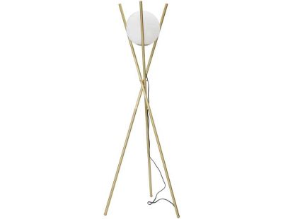 Lampadaire trépied en métal doré Glamy 55 x 155 cm