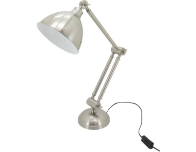 Lampe de bureau en acier brossé Loft