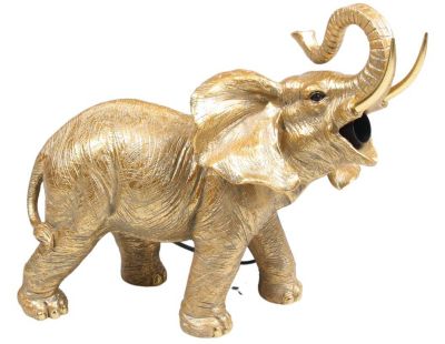 Lampe animal doré en résine (Elephant)