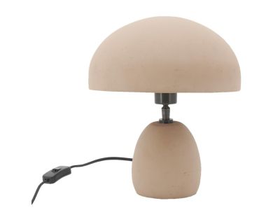 Lampe en argile taupe