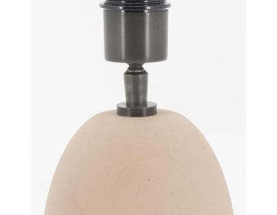 Lampe en argile taupe