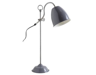 Lampe de bureau en métal laqué (Gris foncé)