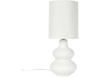 Lampe en céramique abat-jour en lin 20 x 50 cm