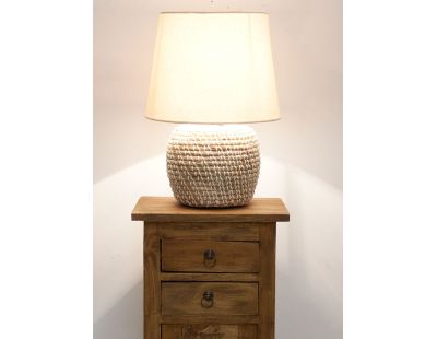 Lampe de chevet en jonc naturel