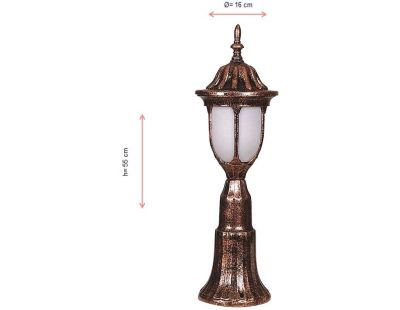 Lampe de jardin en ABS vintage Eliette (16 x 55 cm)