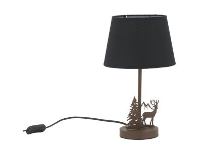 Lampe en métal Cerf avec abat-jour noir (Cerf)