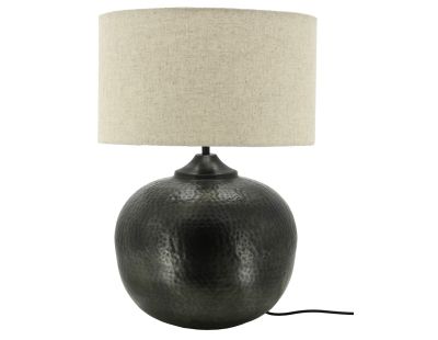 Lampe en métal martelé et coton