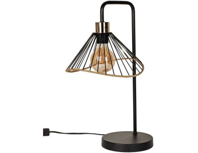 Lampe à poser avec abat-jour en rotin