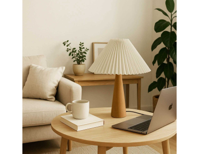 Lampe à poser en bois et PVC Serenity (Modèle 5)