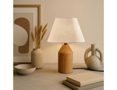 Lampe à poser en bois et PVC Serenity (Modèle 1)