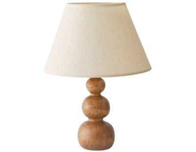 Lampe à poser en bois et tissus Woody bubbles