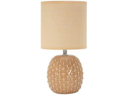 Lampe à poser en céramique Pontus 14 x 27 cm (Pêche)