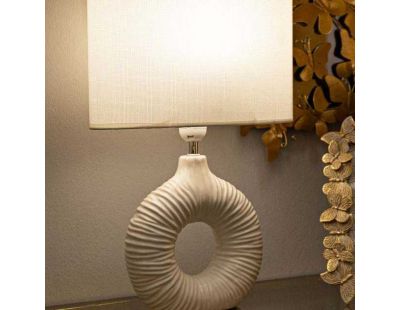 Lampe à poser en céramique Seta 28.5 x 15 x 43 cm (Blanc)