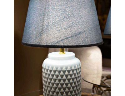 Lampe à poser en céramique Square 28 x 44 cm (Bleu clair)
