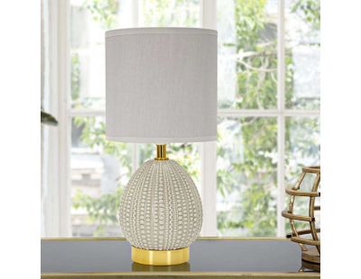 Lampe à poser en céramique  et métal Flavi 15 x 30.5 cm (Gris)