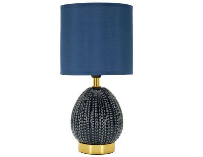 Lampe à poser en céramique et métal Flavi 15 x 30.5 cm (Bleu)
