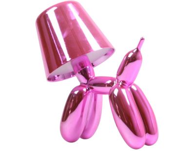 Lampe à poser led Balloon dog 16 x 10 x 18 cm (Fuschia et argenté)