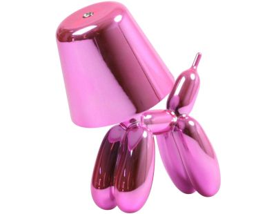 Lampe à poser led Balloon dog 16 x 10 x 18 cm (Fuschia et argenté)