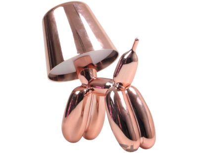 Lampe à poser led Balloon dog 16 x 10 x 18 cm (Rose - or et argenté)