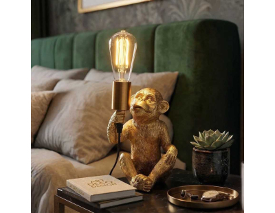 Lampe à poser en métal Monkey 17 x 14.5 x 25 cm