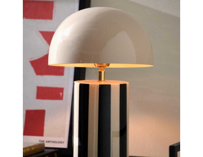Lampe à poser en métal Rayado (Noir et gris clair)