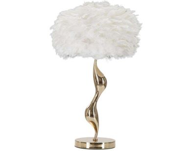 Lampe à poser en métal abat-jour plumes Slim 40 x 63 cm