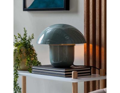 Lampe à poser en métal coloré Fat Mushroom (Bleu gris)