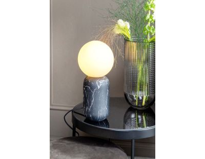 Lampe à poser en métal effet marbre Gala (Noir)