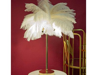 Lampe à poser en métal et plastique Palm 40 x 55 cm (Blanc)