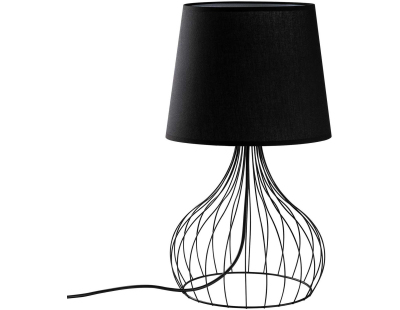 Lampe à poser en métal et tissu Telıs (Noir)