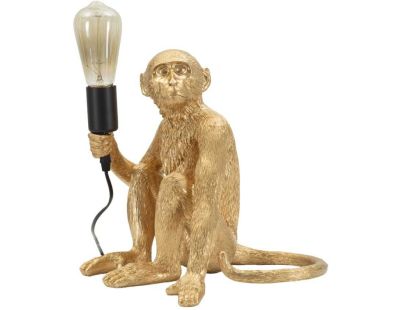 Lampe à poser en polyrésine Monkey 33 x 33 x 32 cm (Doré)