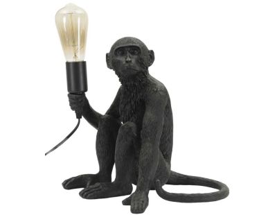 Lampe à poser en polyrésine Monkey 33 x 33 x 32 cm (Noir)
