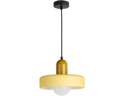 Lampe suspendue en verre Opaco Grato (Jaune)