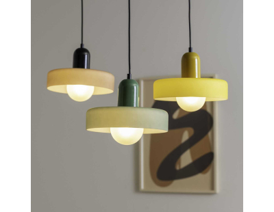 Lampe suspendue en verre Opaco Grato (Vert)