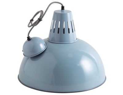 Lampe suspension vintage en métal laqué diamètre 38cm (Bleu)