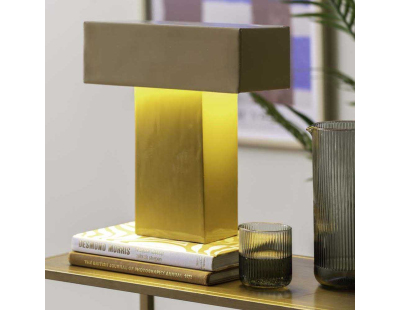 Lampe de table Grato Recto (Ocre et jaune pâle)