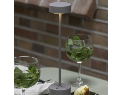 Lampe de table en métal Ganard led (Gris)